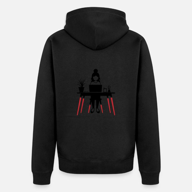 Apprendre Femme Emploi Informatique - Veste à capuche bio Premium Unisexe - noir