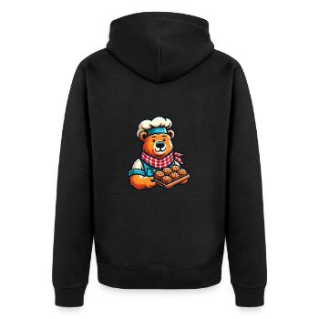 Ours au four - Veste à capuche bio Premium Unisexe - noir - Dos - Nico (187cm)
