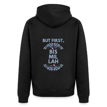 Bismillah Islam Religion Muslim - Veste à capuche bio Premium Unisexe - noir - Dos - Nico (187cm)