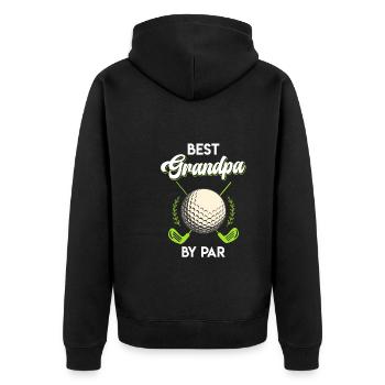 Meilleur grand-père par Par Golfeur Grand-père Golf Grand-père - Veste à capuche bio Premium Unisexe - noir - Dos - Nico (187cm)