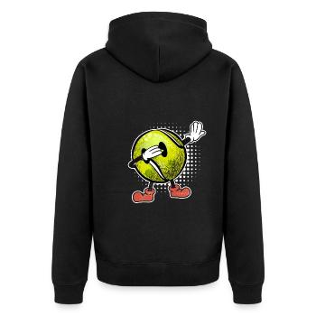 Dabbing Tennis Ball Tennis Papa Joueur de Tennis - Veste à capuche bio Premium Unisexe - noir - Dos - Nico (187cm)