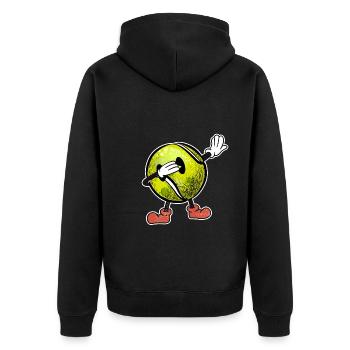 Dabbing Tennis Ball Tennis Papa Joueur de Tennis - Veste à capuche bio Premium Unisexe - noir - Dos - Nico (187cm)