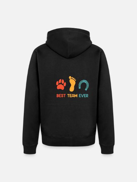 Meilleure équipe de cavaliers - Veste à capuche bio Premium Unisexe - noir