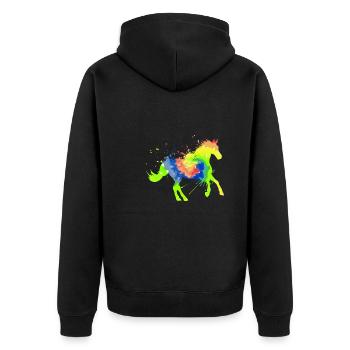 Equestrian Sports Art Equestrian Sport Equestrian Sport - Unisex Premium Organic Zip Hoodie - black - Back - Nico (187cm)
