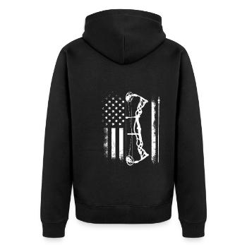 USA Tir à l’arc US Flag Archer - Veste à capuche bio Premium Unisexe - noir - Dos - Nico (187cm)