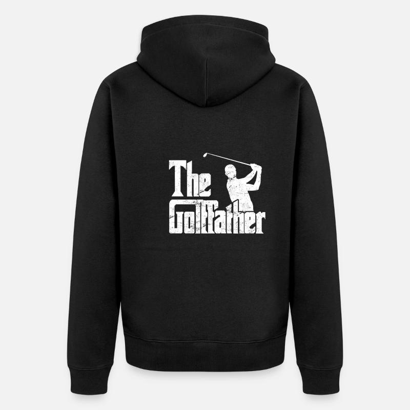Le Golffather Golfspieler Golfeur - Veste à capuche bio Premium Unisexe - noir