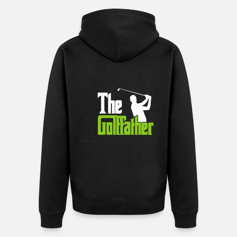Le Golffather Golfspieler Golfeur - Veste à capuche bio Premium Unisexe - noir