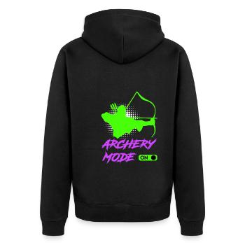 Mode tir à l’arc sur archer - Veste à capuche bio Premium Unisexe - noir - Dos - Nico (187cm)