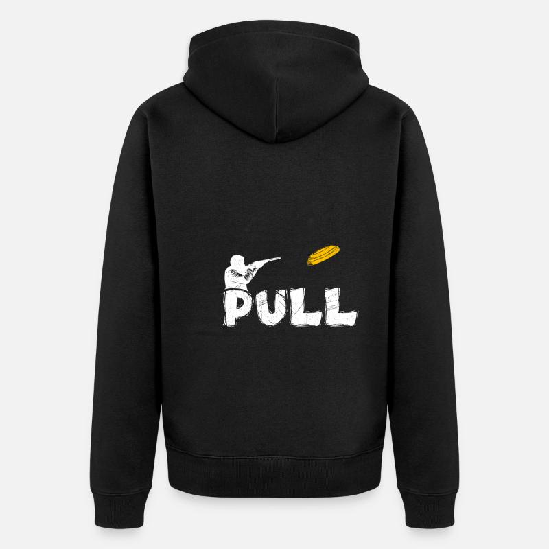 Pull Tontaubenschießen - Unisex Premium Bio Zip Hoodie - Schwarz