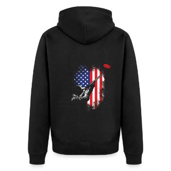 USA Clay Pigeon Shooting Clay Pigeon Shooter - Veste à capuche bio Premium Unisexe - noir - Dos - Nico (187cm)