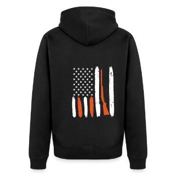 USA Fusil de chasse Arme Clay Pigeon Shooting - Veste à capuche bio Premium Unisexe - noir - Dos - Nico (187cm)