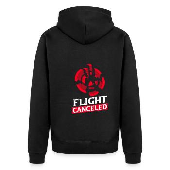 Flight Canceled Clay Pigeon Clay Pigeon Shooting - Unisex Premium Organic Zip Hoodie - black - Back - Nico (187cm)