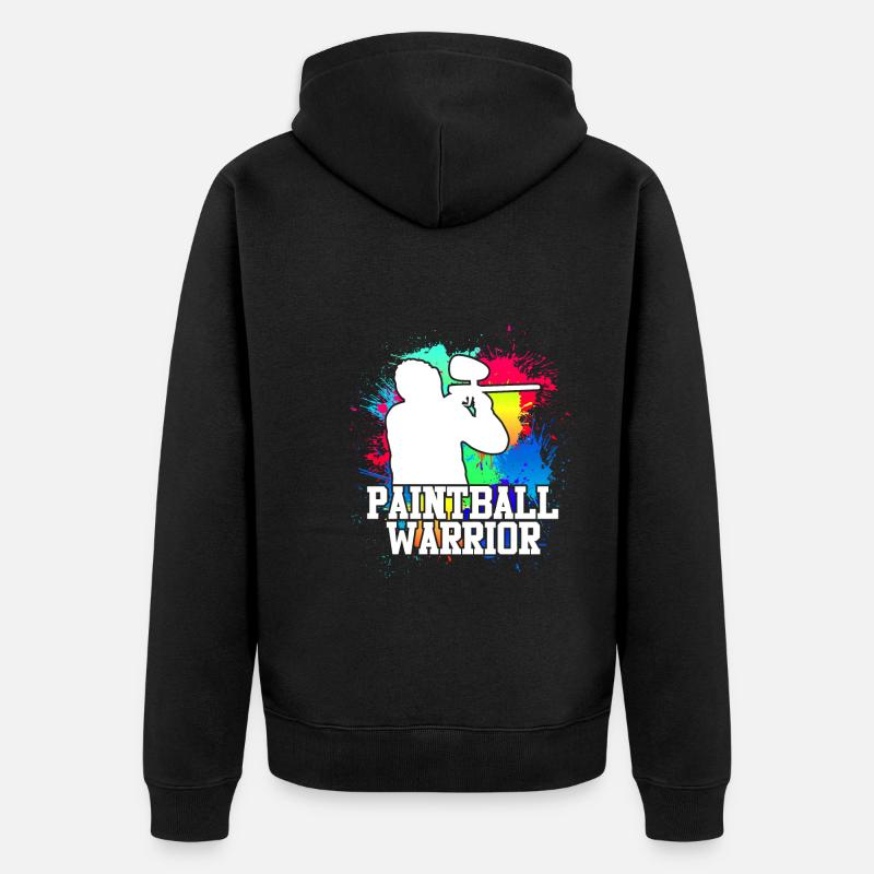 Paintball Warrior Paintballer - Veste à capuche bio Premium Unisexe - noir
