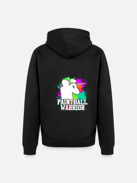 Paintball Warrior Paintballer - Unisex Premium Organic Zip Hoodie - black