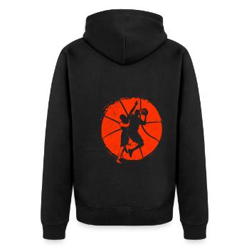 Basket-ball - Veste à capuche bio Premium Unisexe - noir - Dos - Nico (187cm)
