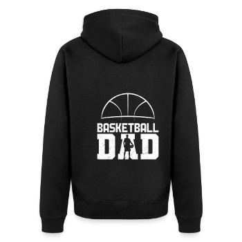 Basketteur Papa - Veste à capuche bio Premium Unisexe - noir - Dos - Nico (187cm)