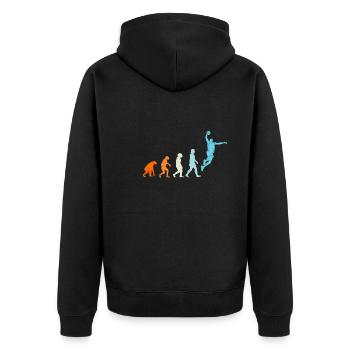 Basketball Evolution Basketball Player - Unisex Premium Organic Zip Hoodie - black - Back - Nico (187cm)