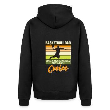 Basket-ball papa comme papa normal juste beaucoup plus cool - Veste à capuche bio Premium Unisexe - noir - Dos - Nico (187cm)