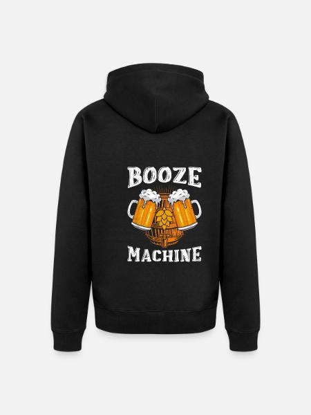 Sauf Automat Biertrinker Bier - Unisex Premium Bio Zip Hoodie - Schwarz
