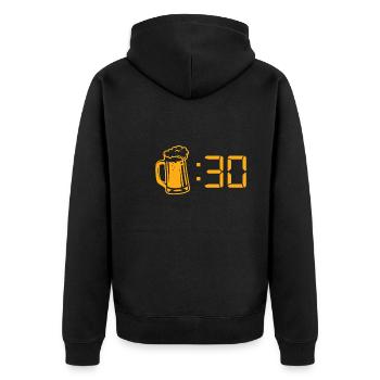 Beer Time Beer Drinkers Festival Malle - Unisex Premium Organic Zip Hoodie - black - Back - Nico (187cm)