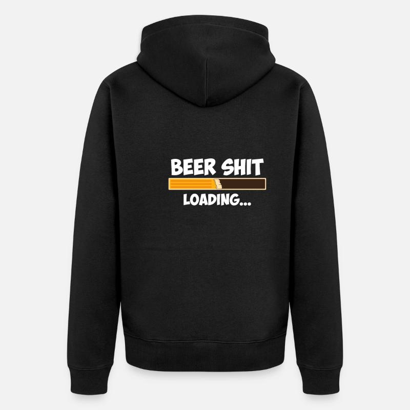 Bierschiss loading - Unisex Premium Bio Zip Hoodie - Schwarz