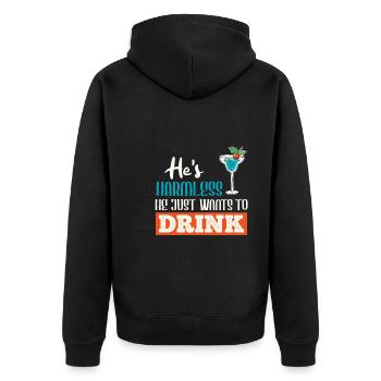 She doesn't do anything that just wants to drink party ladies - Unisex Premium Organic Zip Hoodie - black - Back - Nico (187cm)