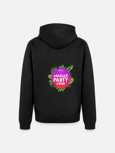 Malle Party Crew - Unisex Premium Organic Zip Hoodie - black