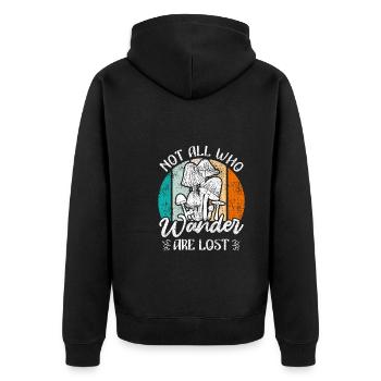 Tous ceux qui errent ne sont pas des cueilleurs de champignons perdus - Veste à capuche bio Premium Unisexe - noir - Dos - Nico (187cm)