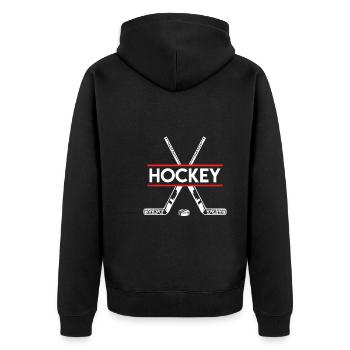 Hockey Hockey sur glace - Veste à capuche bio Premium Unisexe - noir - Dos - Nico (187cm)