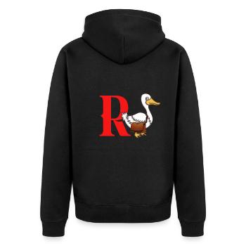 Pension Retraite R Canard - Veste à capuche bio Premium Unisexe - noir - Dos - Nico (187cm)