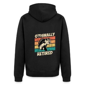 O Fishally retraité retraité pêcheur à la retraite - Veste à capuche bio Premium Unisexe - noir - Dos - Nico (187cm)