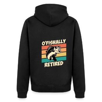 O Fishally retraité retraité pêcheur à la retraite - Veste à capuche bio Premium Unisexe - noir - Dos - Nico (187cm)