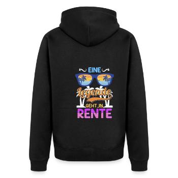 Renteneintritt eine Legende geht in Rente - Unisex Premium Bio Zip Hoodie - Schwarz - Hinten - Nico (187cm)