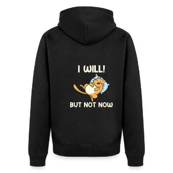 But I don't do it now - Unisex Premium Organic Zip Hoodie - black - Back - Nico (187cm)