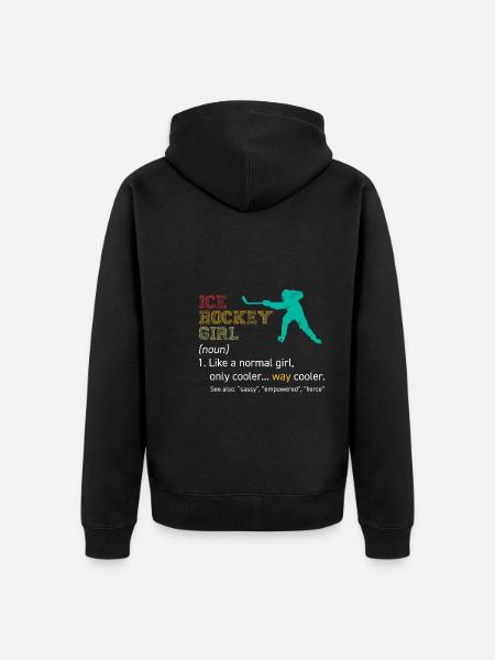 Définition Hockey Filles - Veste à capuche bio Premium Unisexe - noir