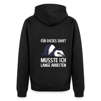 Viele Jahre Arbeit Kollege zum Abschied - Unisex Premium Bio Zip Hoodie - Schwarz - Hinten - Nico (187cm)