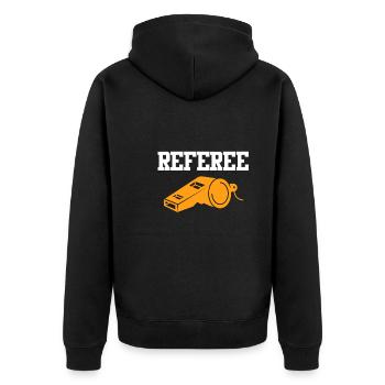 Arbitre sifflet arbitre - Veste à capuche bio Premium Unisexe - noir - Dos - Nico (187cm)
