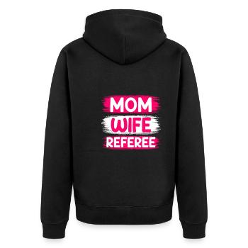 Maman Femme Arbitre Maman Femme Arbitre - Veste à capuche bio Premium Unisexe - noir - Dos - Nico (187cm)