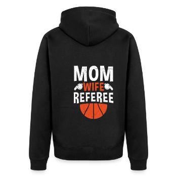 Maman Femme Arbitre Arbitre Dames - Veste à capuche bio Premium Unisexe - noir - Dos - Nico (187cm)