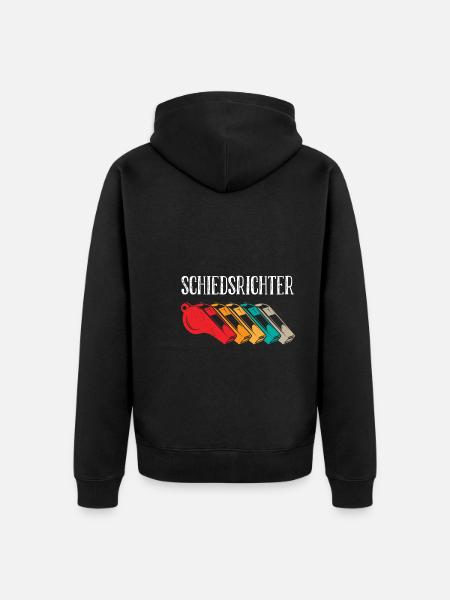 Schiedsrichter Evolution Schiri - Unisex Premium Bio Zip Hoodie - Schwarz