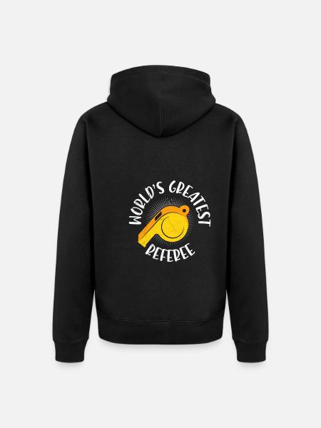 World's best referee - Unisex Premium Organic Zip Hoodie - black
