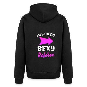 Épouse de l’épouse du juge Shiri - Veste à capuche bio Premium Unisexe - noir - Dos - Nico (187cm)