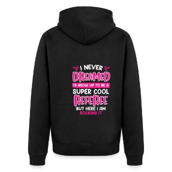 Super cool Arbitre Arbitre Dames - Veste à capuche bio Premium Unisexe - noir - Dos - Nico (187cm)