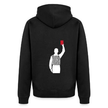 Carton rouge de l’arbitre Shiri faute - Veste à capuche bio Premium Unisexe - noir - Dos - Nico (187cm)