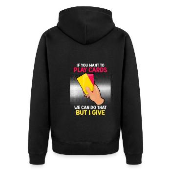 Drôle de verdict de l’arbitre Shiri - Veste à capuche bio Premium Unisexe - noir - Dos - Nico (187cm)