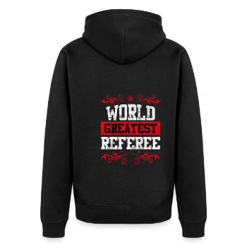 Meilleur arbitre du monde - Veste à capuche bio Premium Unisexe - noir - Dos - Nico (187cm)