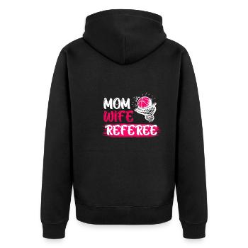 Maman Femme Arbitre Shiri Dames - Veste à capuche bio Premium Unisexe - noir - Dos - Nico (187cm)