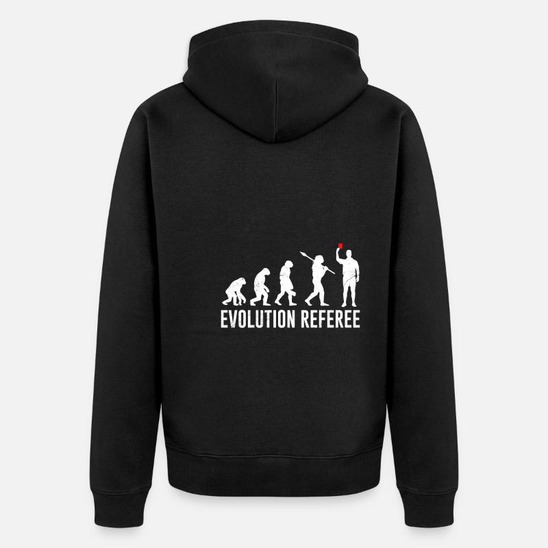 Evolution Referee - Unisex Premium Bio Zip Hoodie - Schwarz
