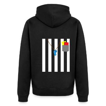 Tenue d’arbitre Devise Party Shiri - Veste à capuche bio Premium Unisexe - noir - Dos - Nico (187cm)