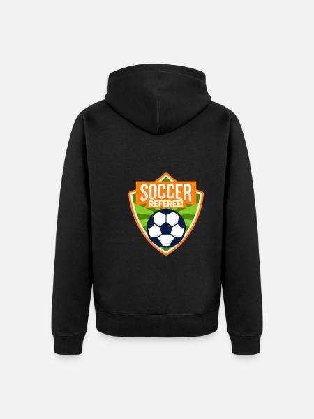 Fußball Schiedsrichter - Unisex Premium Bio Zip Hoodie - Schwarz